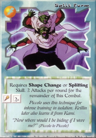 Scan of 'Split Form' Ani-Mayhem card