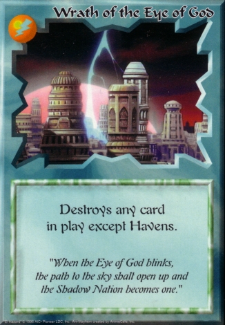 Scan of 'Wrath of the Eye of God' Ani-Mayhem card