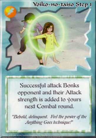 Scan of 'Yoiko-no-taiso Step 1' Ani-Mayhem card