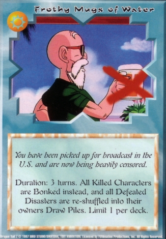 Scan of 'Frothy Mugs of Water' Ani-Mayhem card