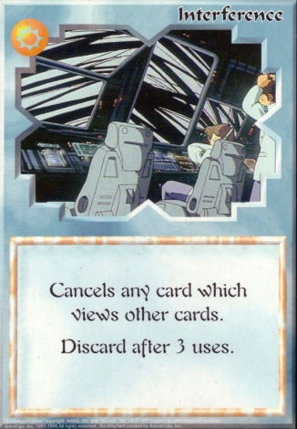 Scan of 'Interference' Ani-Mayhem card