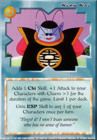 Scan of final 'King Kai' Ani-Mayhem card