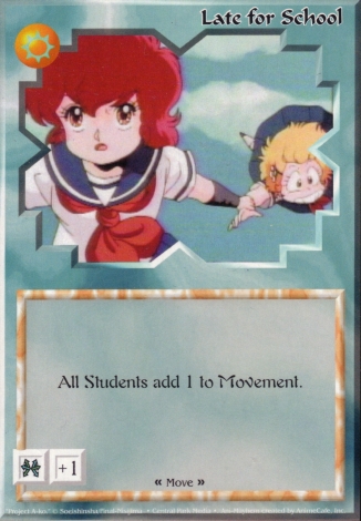 Scan of 'Late for School' Ani-Mayhem card