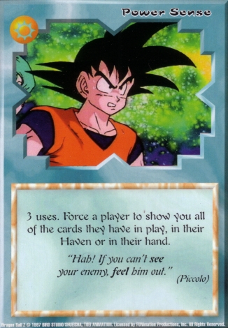 Scan of final 'Power Sense' Ani-Mayhem card
