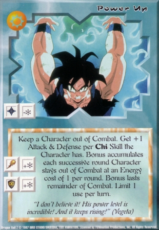 Scan of 'Power Up' Ani-Mayhem card