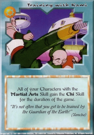 Scan of final 'Training with Kami' Ani-Mayhem card