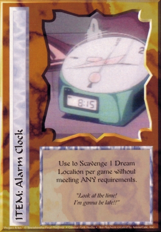 Scan of 'Alarm Clock' Ani-Mayhem card