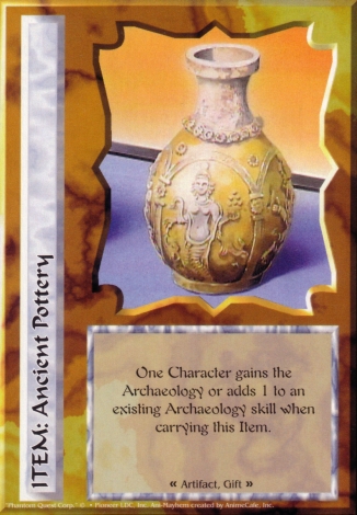 Scan of 'Ancient Pottery' Ani-Mayhem card