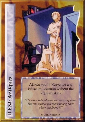 Scan of 'Antiques' Ani-Mayhem card