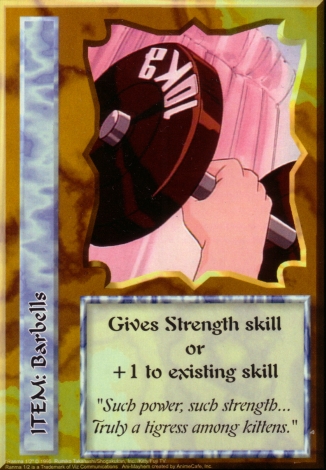 Scan of 'Barbells' Ani-Mayhem card