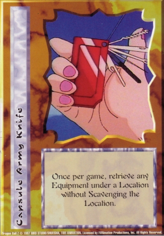 Scan of 'Capsule Army Knife' Ani-Mayhem card