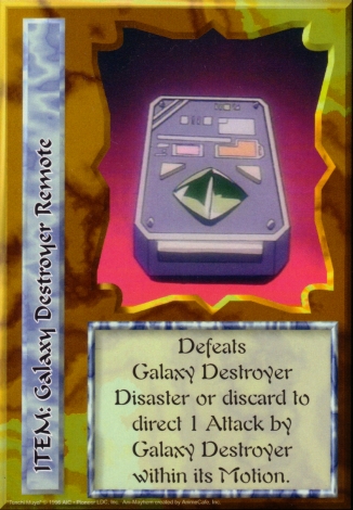 Scan of 'Galaxy Destroyer Remote' Ani-Mayhem card