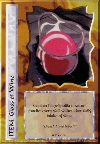 Scan of 'Glass of Wine' Ani-Mayhem card