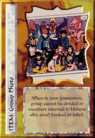 Scan of 'Group Photo' Ani-Mayhem card