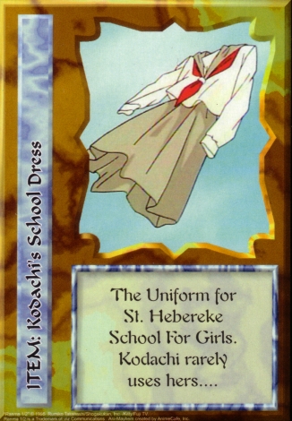 Scan of 'Kodachi's School Dress' Ani-Mayhem card
