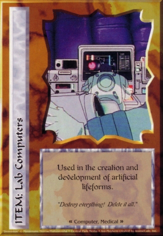 Scan of 'Lab Computers' Ani-Mayhem card