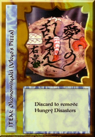 Scan of 'Okonomiyaki (Ukyo's Pizza)' Ani-Mayhem card