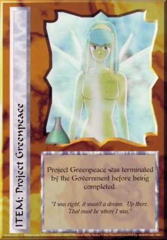 Scan of 'Project Greenpeace' Ani-Mayhem card