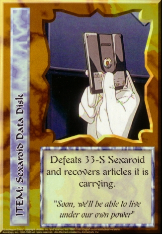 Scan of 'Sexaroid Data Disk' Ani-Mayhem card