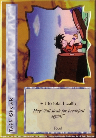 Scan of final 'Tail Steak' Ani-Mayhem card