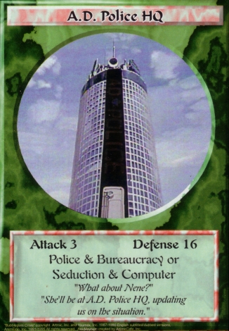 Scan of 'A.D. Police HQ' Ani-Mayhem card