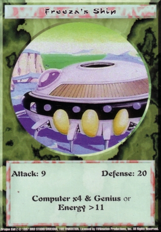 Scan of 'Freeza's Ship' Ani-Mayhem card