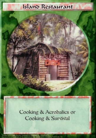 Scan of 'Island Restaurant' Ani-Mayhem card