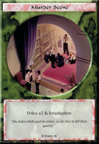 Scan of 'Murder Scene' Ani-Mayhem card