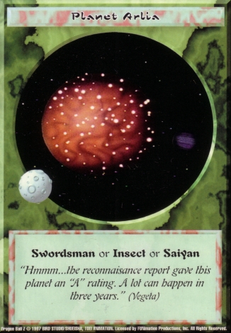 Scan of final 'Planet Arlia' Ani-Mayhem card