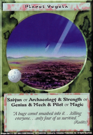 Scan of final 'Planet Vegeta' Ani-Mayhem card