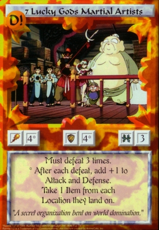 Scan of '7 Lucky Gods Martial Artists' Ani-Mayhem card