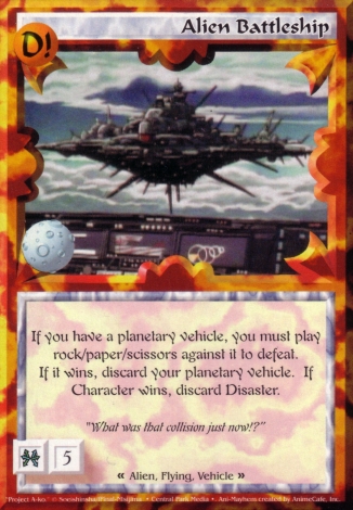 Scan of 'Alien Battleship' Ani-Mayhem card