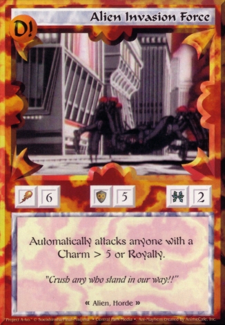 Scan of 'Alien Invasion Force' Ani-Mayhem card