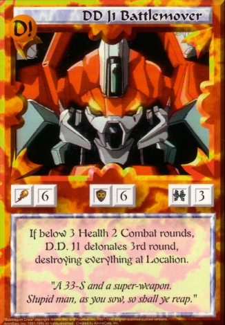 Scan of 'DD J1 Battlemover' Ani-Mayhem card