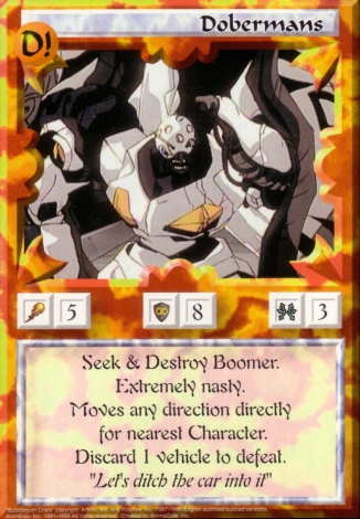 Scan of 'Dobermans' Ani-Mayhem card