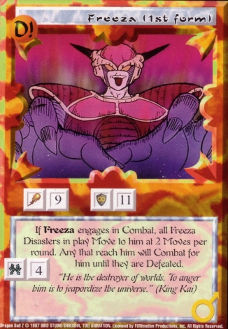 Scan of 'Freeza (1st form)' Ani-Mayhem card