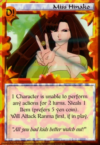 Scan of 'Miss Hinako' Ani-Mayhem card
