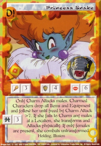 Scan of final 'Princess Snake' Ani-Mayhem card