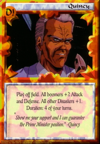 Scan of 'Quincy' Ani-Mayhem card