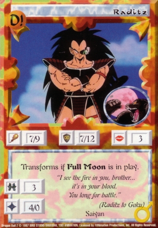 Scan of 'Raditz' Ani-Mayhem card