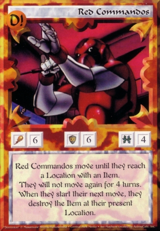 Scan of 'Red Commandos' Ani-Mayhem card
