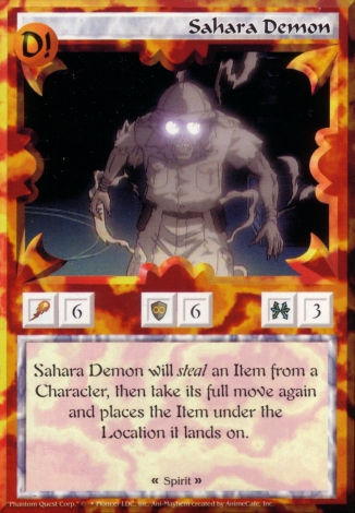 Scan of 'Sahara Demon' Ani-Mayhem card