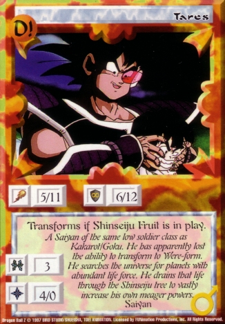 Scan of final 'Tares' Ani-Mayhem card