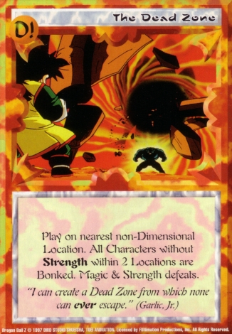 Scan of final 'The Dead Zone' Ani-Mayhem card