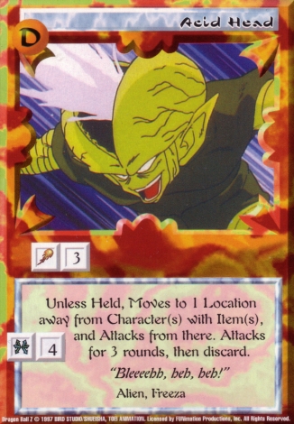 Scan of 'Acid Head' Ani-Mayhem card