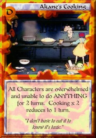 Scan of 'Akane's Cooking' Ani-Mayhem card