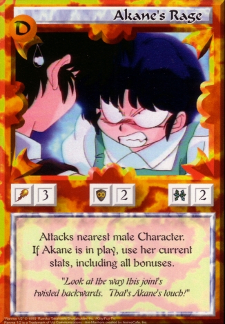 Scan of 'Akane's Rage' Ani-Mayhem card
