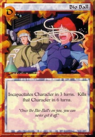 Scan of 'Bio Ball' Ani-Mayhem card
