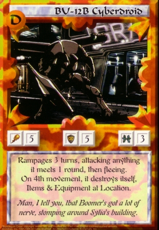 Scan of 'BU-12B Cyberdroid' Ani-Mayhem card