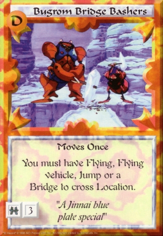 Scan of 'Bugrom Bridge Bashers' Ani-Mayhem card